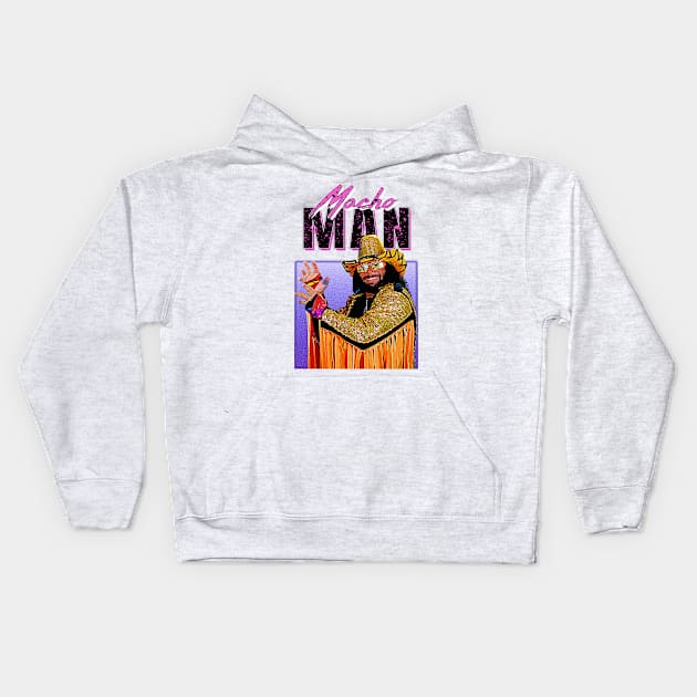 Macho Man - 90s Style Kids Hoodie by DankyDevito